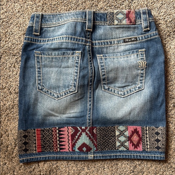 Miss Me Red and Black Embellished Mini Skirt - Picture 2 of 4